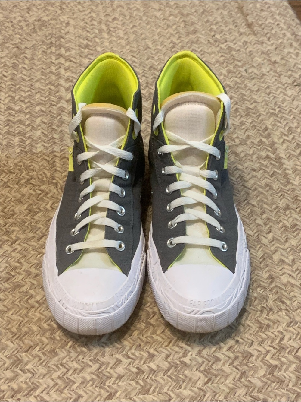 Converse All-Star Edge Glow Hi Top Grey/White Men's 8 Far From Chuck Taylor